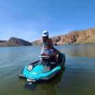 Woman having fun with our jet ski rentals in Lake Havasu